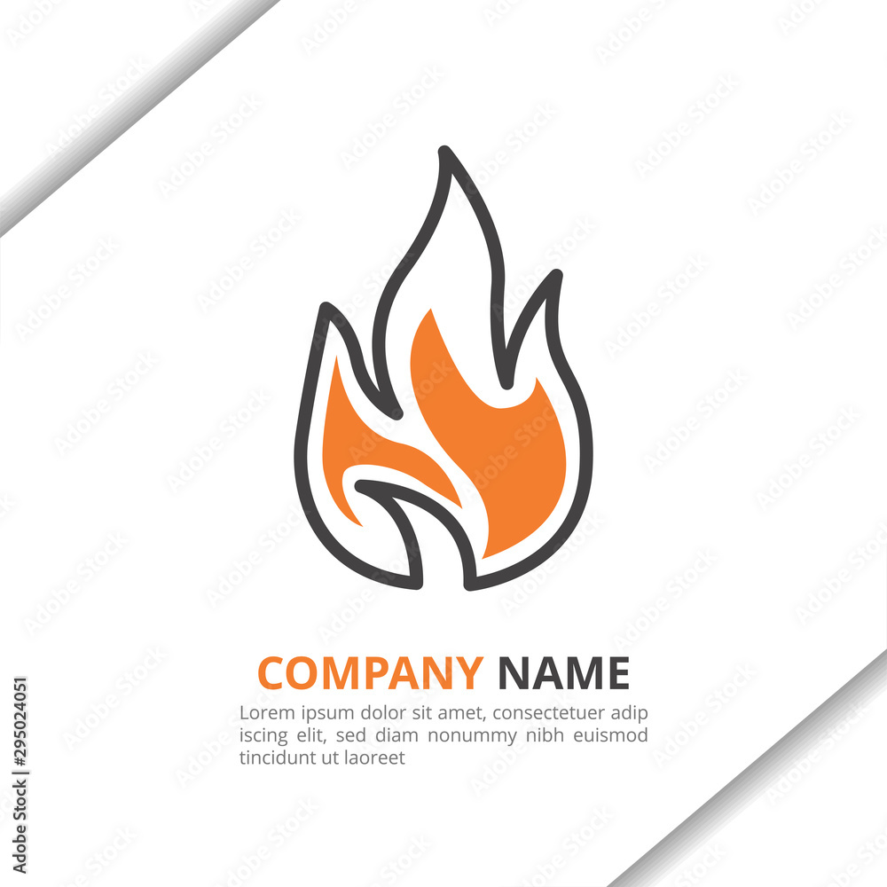 Modern fire flame logo icon design concept, for your company, corporate Modern fire flame logo icon design concept, for your company, corporate