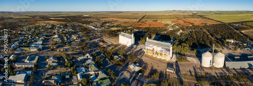 Kimba South Australia September 13th 2019 : Panoramic view of the small town of Kimba in South Australia, known as the halfway point across Australia photo