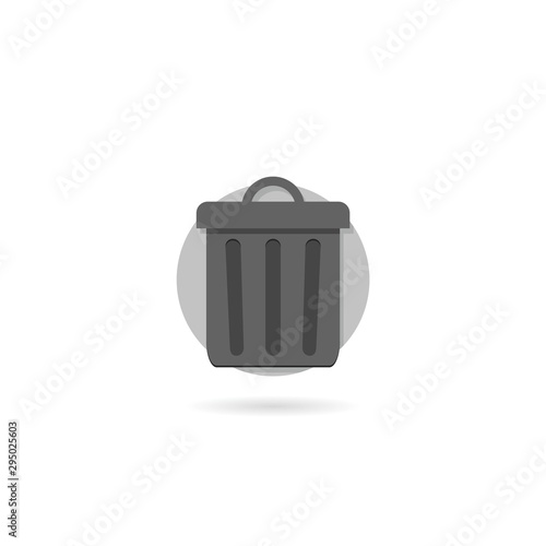 Trash bin icon isolated on white background photo