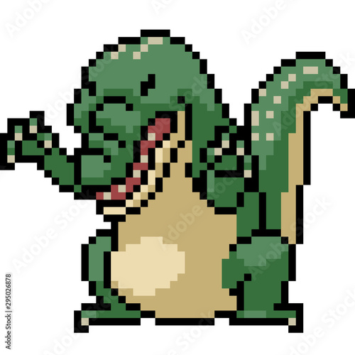 vector pixel art crocodile © Non248
