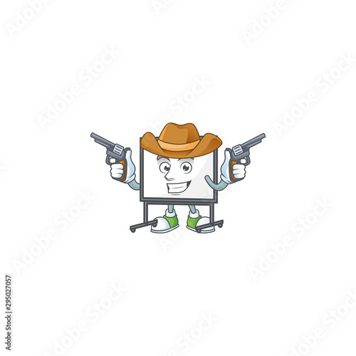 Cowboy white board for a teaching equipment