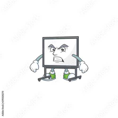 Scream white board in the character mascot