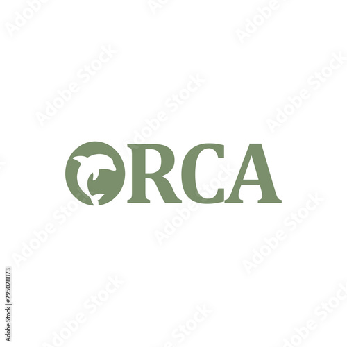 Orca Logo. Animal Symbol. Sea Icon. Vector Illustration.