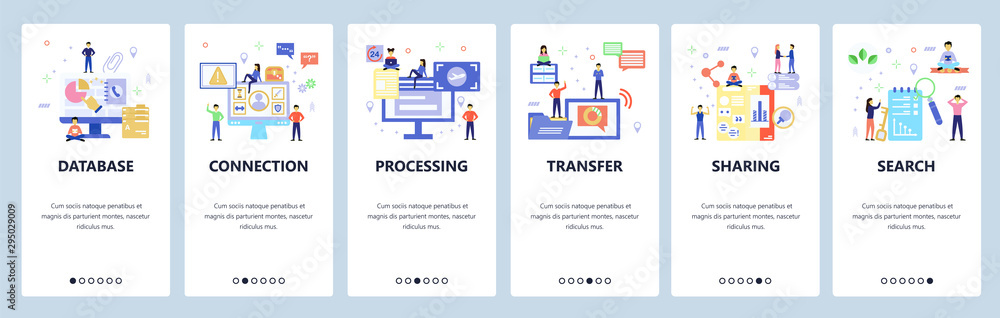 Website and mobile app onboarding screens vector template Website and mobile app onboarding screens vector template