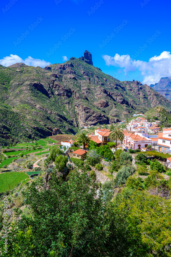 Tejeda - Village in mountain scenery in Gran Canaria - beautiful canarian island of Spain