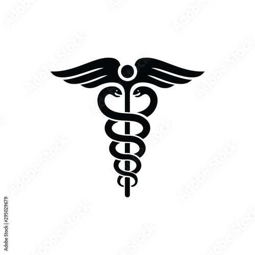 Caduceus Logo. Medical Symbol. Healthy Icon. Vector Illustration.