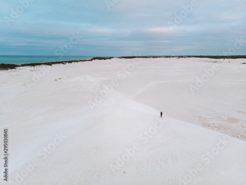 The Lancelin sand dunes  a natural tourist attraction north of Perth  Western Australia. 