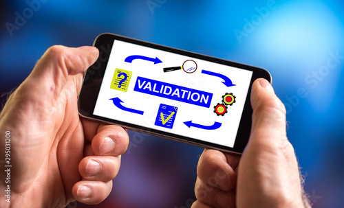 Validation concept on a smartphone