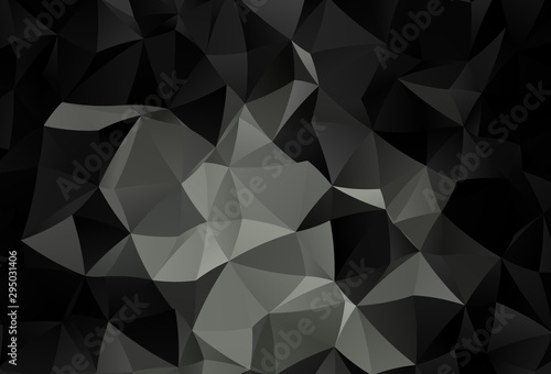 Dark Gray vector abstract mosaic backdrop.