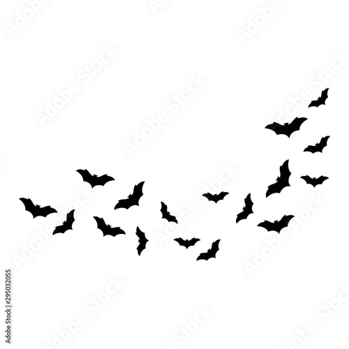Set of bats background vector illustration design 