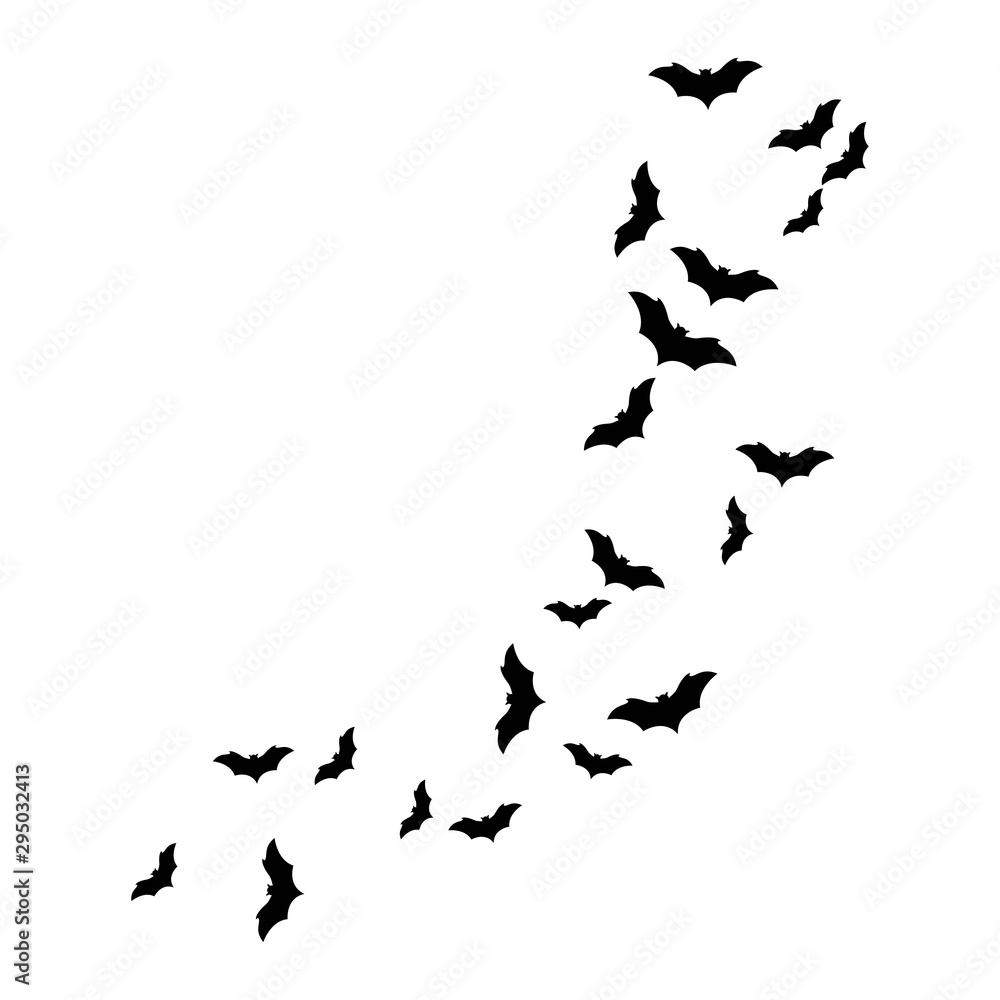 Obraz premium Set of bats background vector illustration design 
