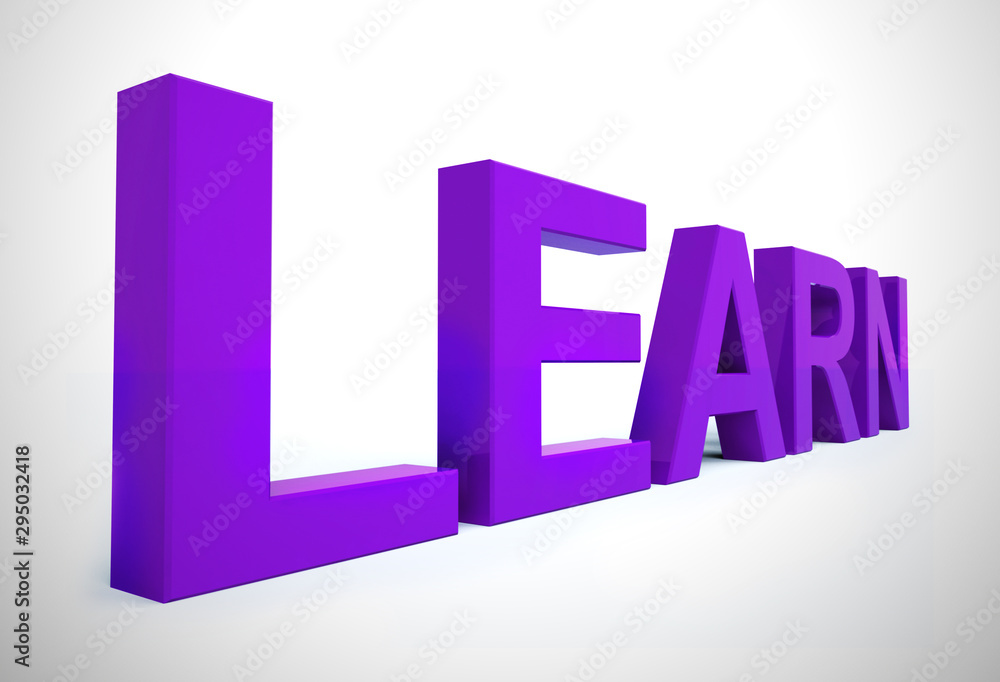 Learn concept icon means to study and understand. - 3d illustration Learn concept icon means to study and understand. - 3d illustration