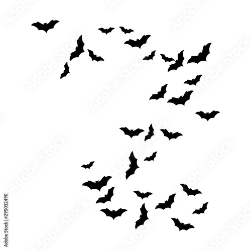Set of bats background vector illustration design 