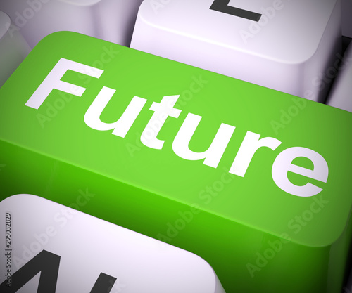 Future concept icon means tomorrow or coming at a later date - 3d illustration photo