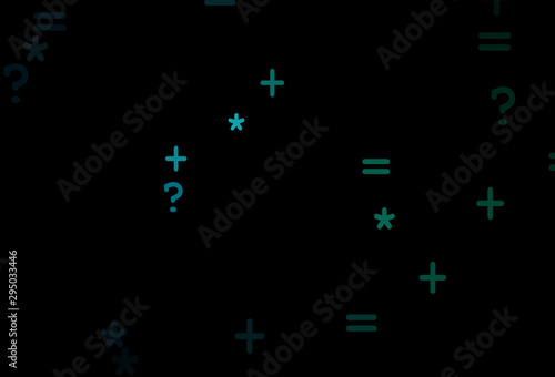 Dark Blue, Green vector layout with algebra elements.