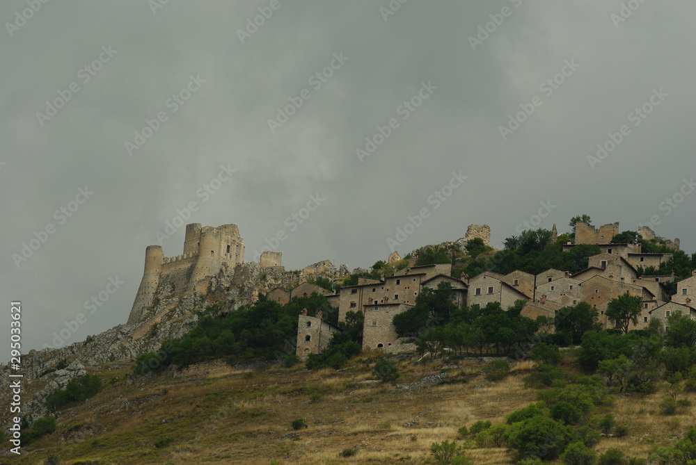 Medieval castle Rocca di Calascio, Abruzzo, Italy, location of the films In the name of the Rose and Ladyhawke.