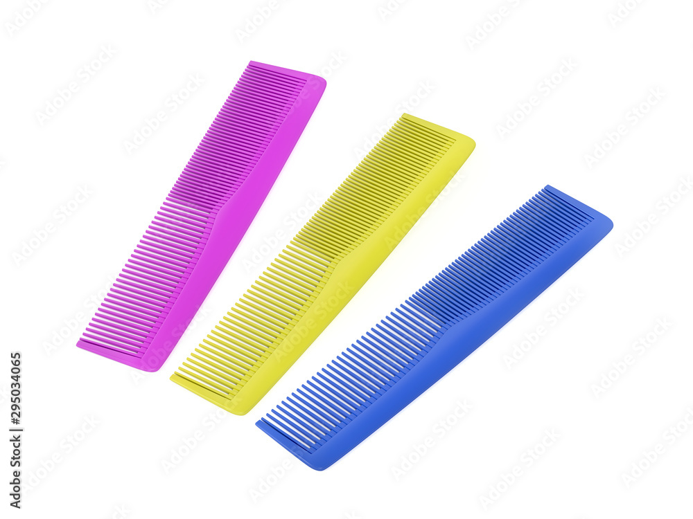 Hair combs with different colors