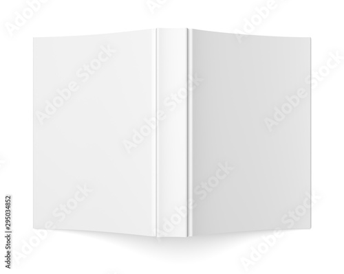 Vászonkép Blank soft cover book template isolated on white background