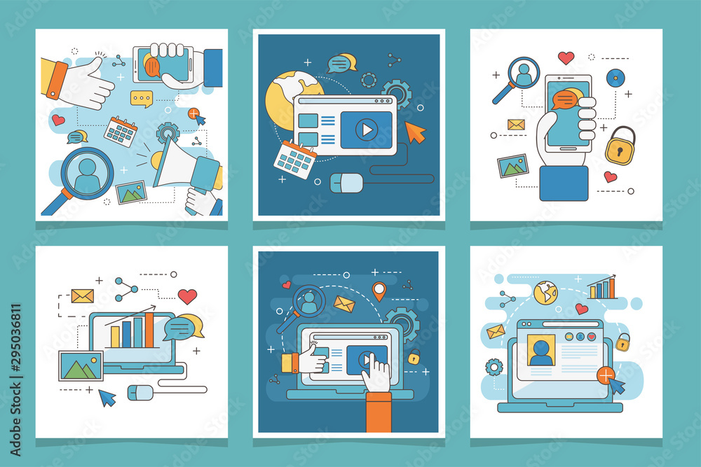 network social media collection banner network social media collection banner