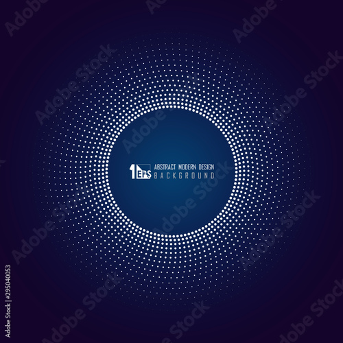 Abstract circles pattern geometric of futuristic on gradient blue purple design background. illustration vector eps10