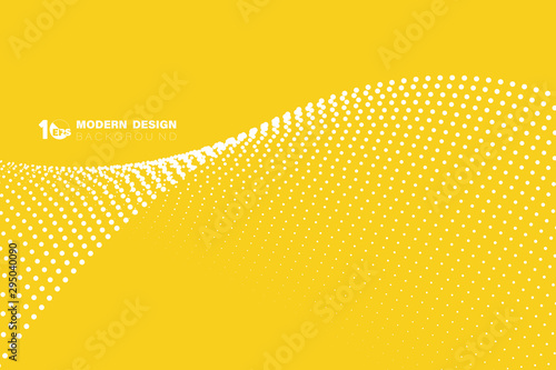 Abstract headline cover of yellow minimal decoration line halftone style background. illustration vector eps10