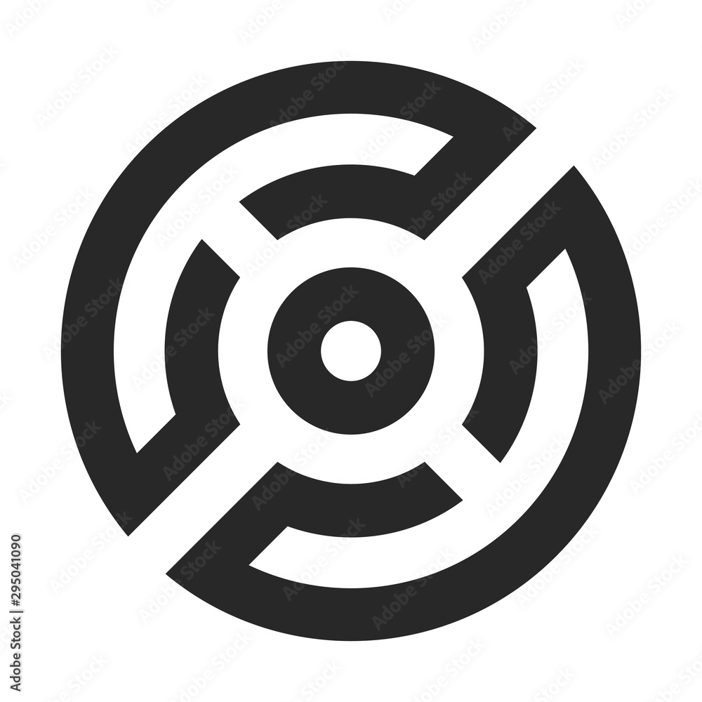Abstract decorative round element. Circle geometrical ornament. Abstract decorative round element. Circle geometrical ornament.