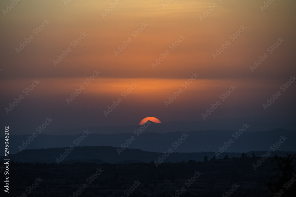 Sunset in Gheralta in Northern Ethiopia, Africa