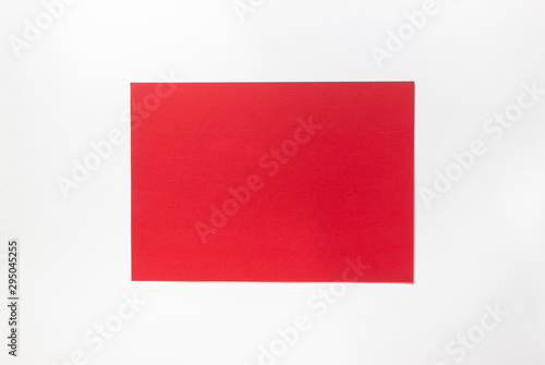 Free Download A red sheet of paper on a white background. - GFXLoad