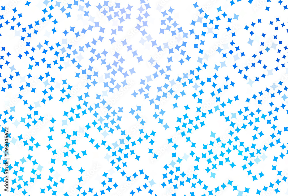 Light BLUE vector layout with bright stars. Light BLUE vector layout with bright stars.