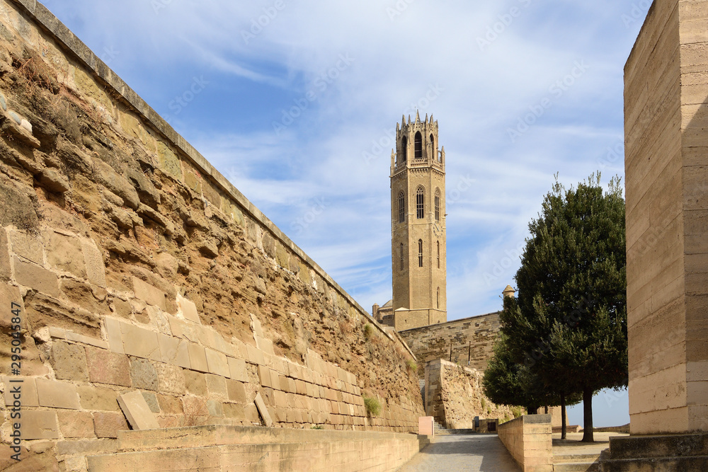 View of the Cathedral, La Seu Vella, LLeida, Catalonia, Spain