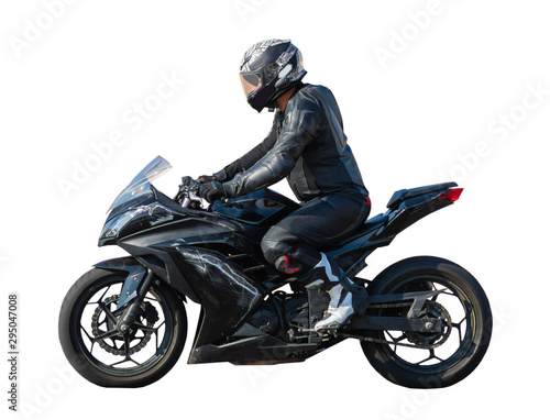 Fotografia racer on a sports motobike