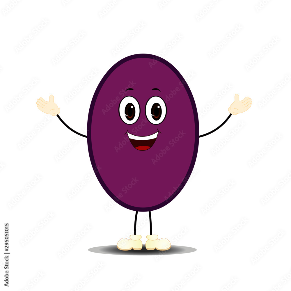 Oval Shape with Expression - Cartoon Vector Image Stock Vector | Adobe