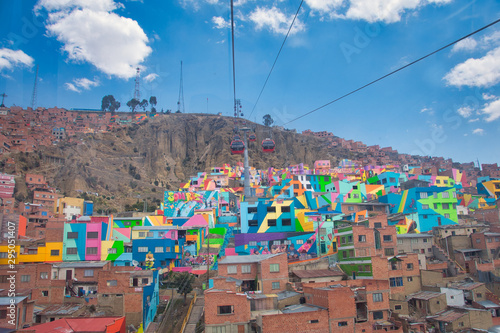 Blick aus der Gondel in La Paz photo