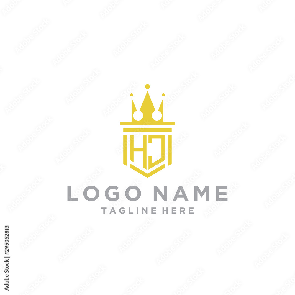 logo design inspiration for companies from the initial letters of the HJ logo icon. -Vector