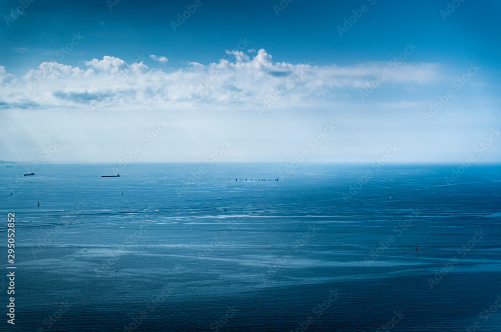 Obraz premium Beautiful view of the blue Adriatic sea in Trieste Italy