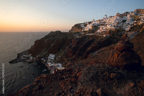 Santorini Hafen und Pia