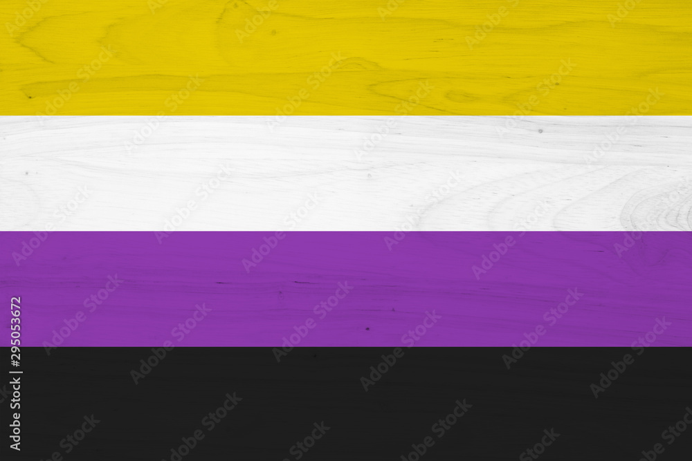 A nonbinary flag on with wood texture Stock Photo Adobe Stock