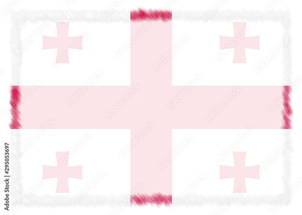 Border made with Georgia national flag. Border made with Georgia national flag.