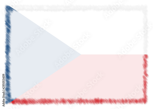 Border made with Czech Republic national flag.