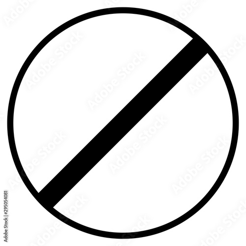 End of speed limit vector illustration. Traffic sign