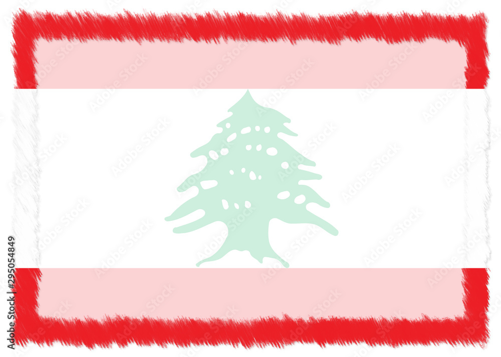 Border made with Lebanon national flag. Border made with Lebanon national flag.