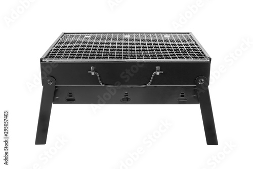 Portable grill isolated on white background with clipping path