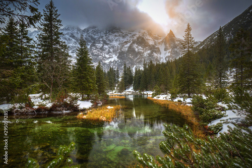 Beautiful Tatra mountains view at Fish Creek, Poland