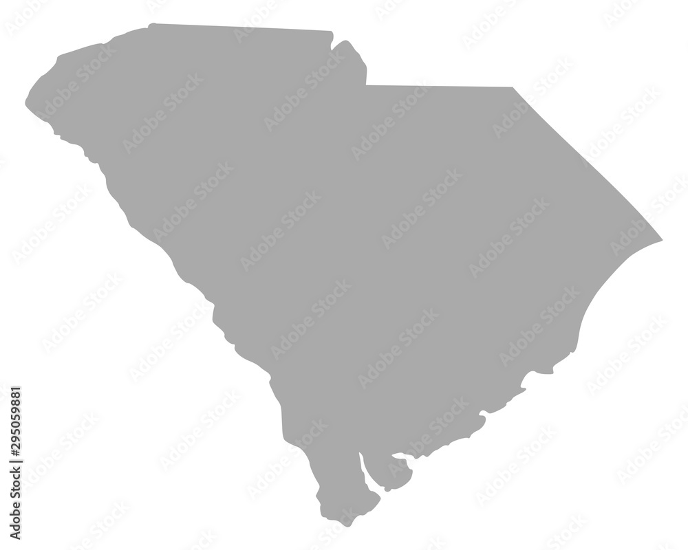 Naklejka Mapa Karoliny Południowej