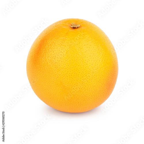 Fresh orange yellow grapefruit / pomelo isolated on white background.