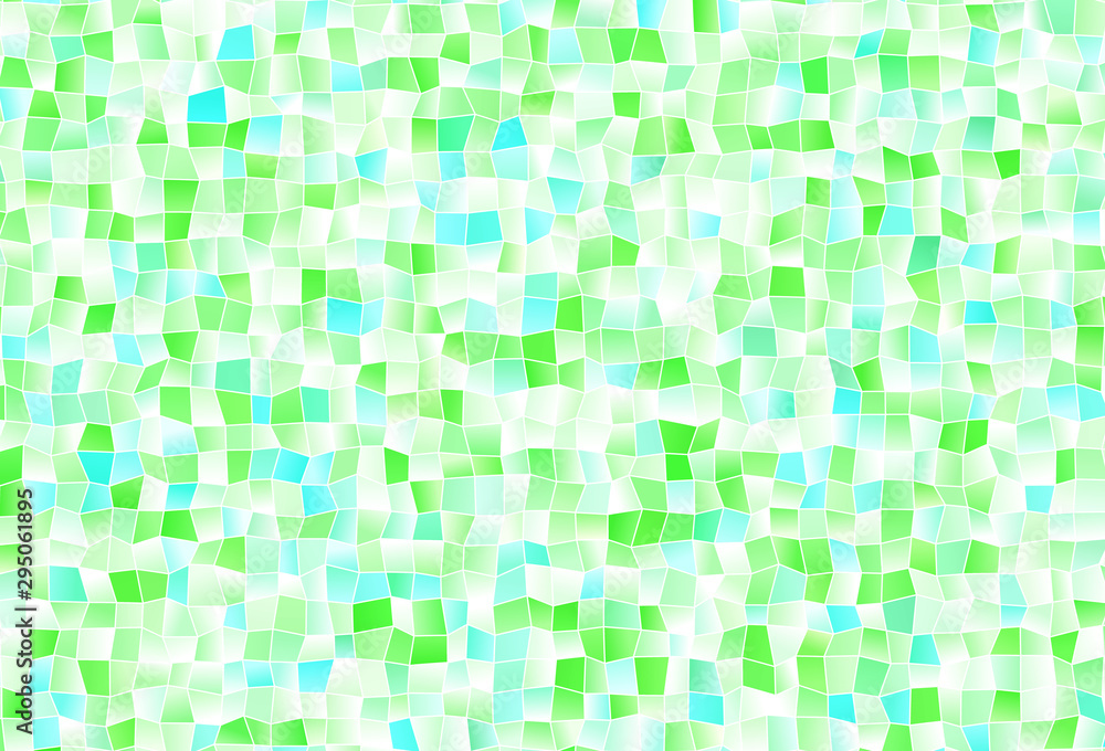 Fototapeta premium Light Green vector pattern in square style.