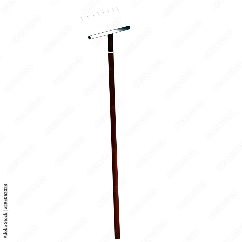 Gardening Rake - Cartoon Vector Image Gardening Rake - Cartoon Vector Image