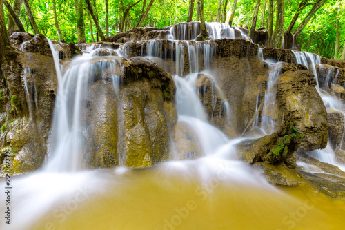 Pa Wai Waterfall Beautiful waterfall in Tropical Rain forest Tak Province  Thailand