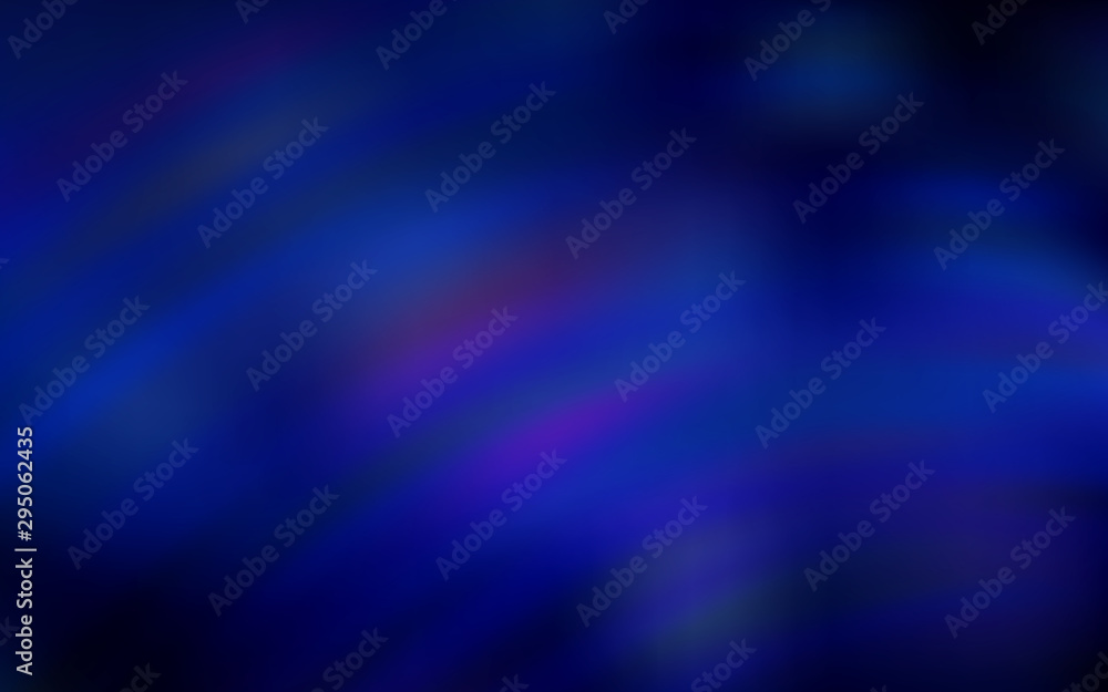 Dark BLUE vector template with curved lines. An elegant bright illustration with gradient. Pattern for your business design.