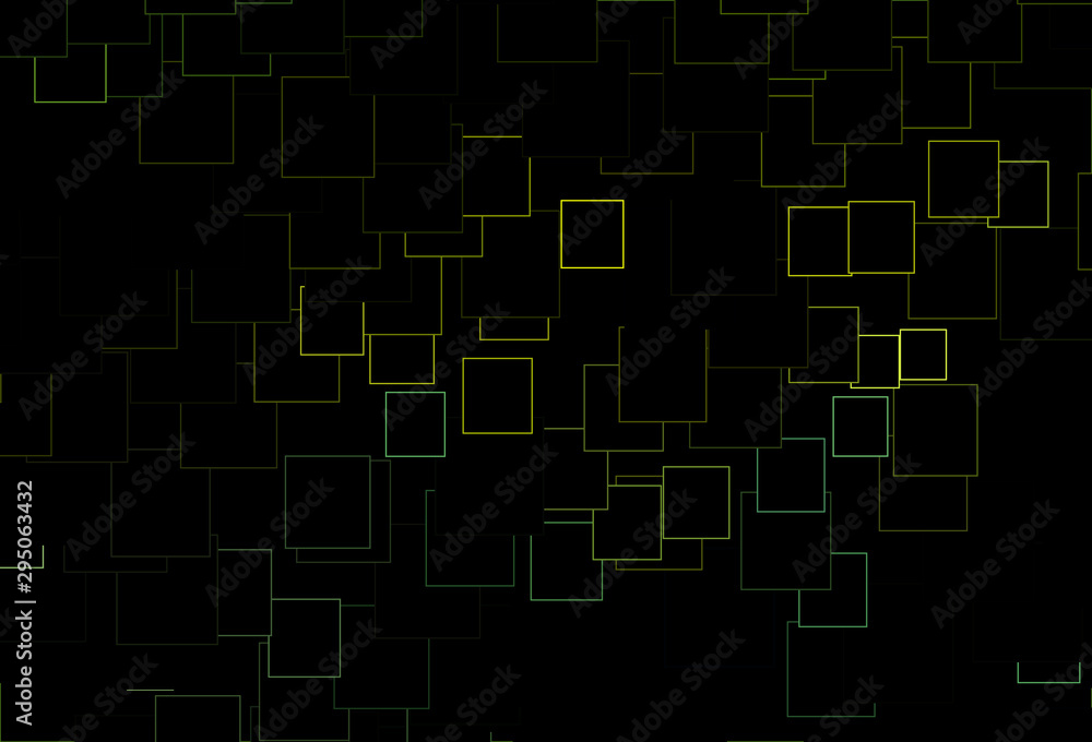 Dark Blue, Yellow vector background with rectangles.
